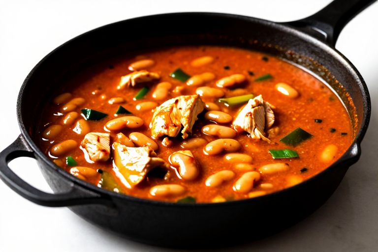 Budget friendly high protein - It’s a simple One-Pan Chicken, Beans, and Veg Skillet that’s hearty, tasty, and ready in about 30 mi
