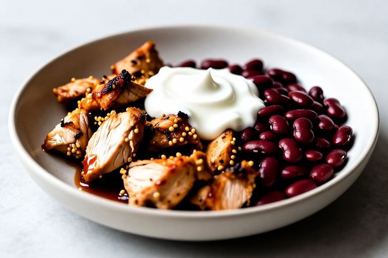 Budget friendly high protein - You’ll get a big hit of protein from chicken, beans, and a little yogurt topping, plus plenty of fib